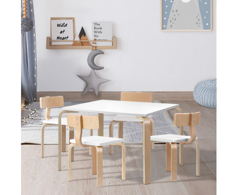 Nordic Kids Table Chair Set Desk 5PC Activity Dining Study Children Modern - SM Everyday Living