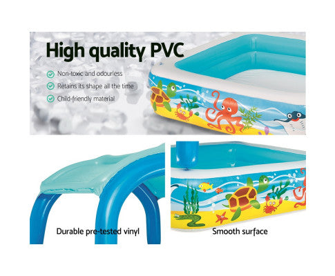 Inflatable Kids Pool Canopy Play Pool Swimming Pool Family Pools - SM Everyday Living