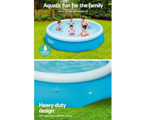 Above Ground Swimming Pool 305x76cm Fast Set Pool Family - SM Everyday Living