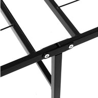 Folding Bed Frame Metal Bed Base King Single Size Portable Black - SM Everyday Living