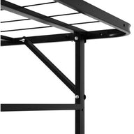 Folding Bed Frame Metal Bed Base King Single Size Portable Black - SM Everyday Living