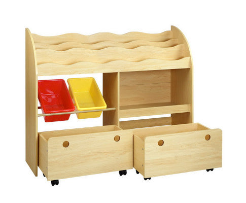 Bookshelf Children Bookcase Toy Storage Box Organiser Display Rack