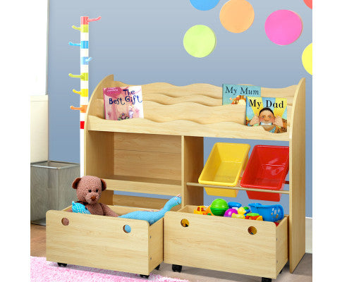 Bookshelf Children Bookcase Toy Storage Box Organiser Display Rack - SM Everyday Living