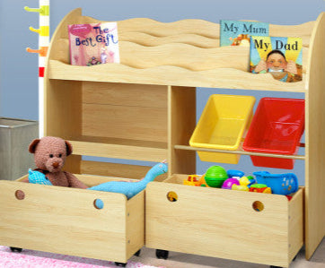 Bookshelf Children Bookcase Toy Storage Box Organiser Display Rack - SM Everyday Living