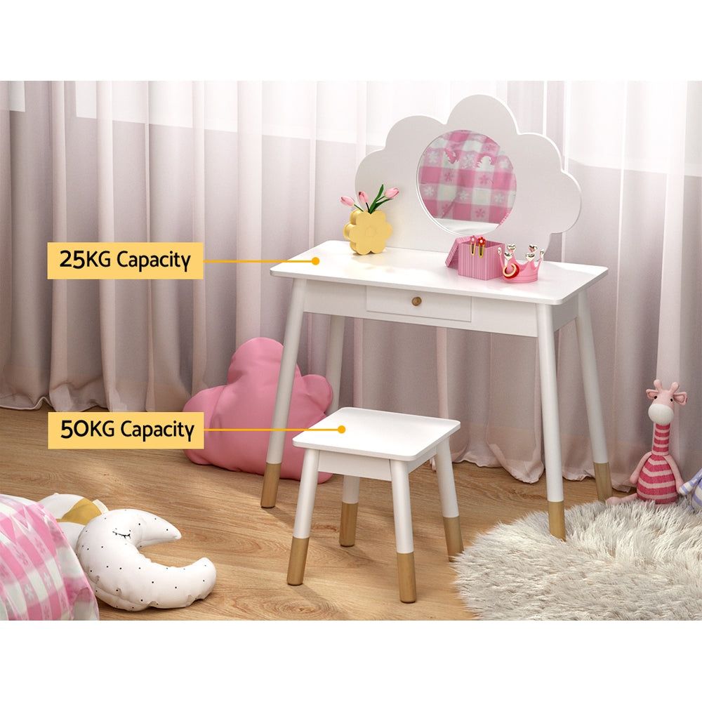 Kids Dressing Table Chair Set Vanity Makeup