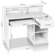 Office Computer Desk with Storage - White - SM Everyday Living