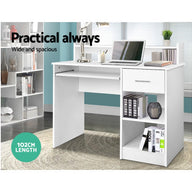 Office Computer Desk with Storage - White - SM Everyday Living