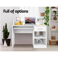 Office Computer Desk with Storage - White - SM Everyday Living