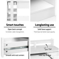 Office Computer Desk with Storage - White - SM Everyday Living