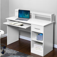 Office Computer Desk with Storage - White - SM Everyday Living