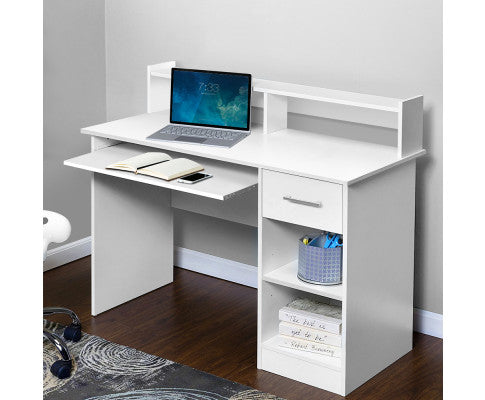 Office Computer Desk with Storage - White - SM Everyday Living