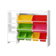 8 Bins Kids Toy Box Storage Organiser Rack Bookshelf Drawer Cabinet - SM Everyday Living