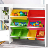 8 Bins Kids Toy Box Storage Organiser Rack Bookshelf Drawer Cabinet - SM Everyday Living