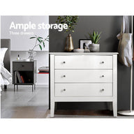 Chest of Drawers Storage Cabinet Bedside Table Dresser Tallboy White - SM Everyday Living