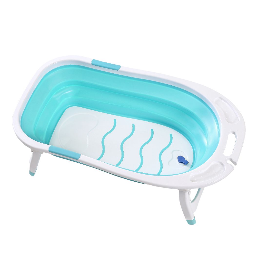 Baby Bath Tub Infant Toddlers Foldable Bathtub Folding Safety Bathing Shower - SM Everyday Living