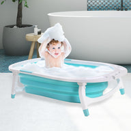 Baby Bath Tub Infant Toddlers Foldable Bathtub Folding Safety Bathing Shower - SM Everyday Living