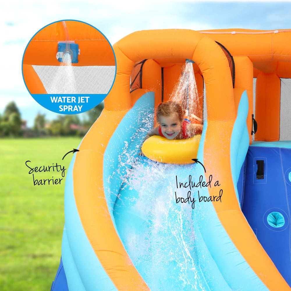 Kids Inflatable Pool Water Double Slide Park Jumping Castle