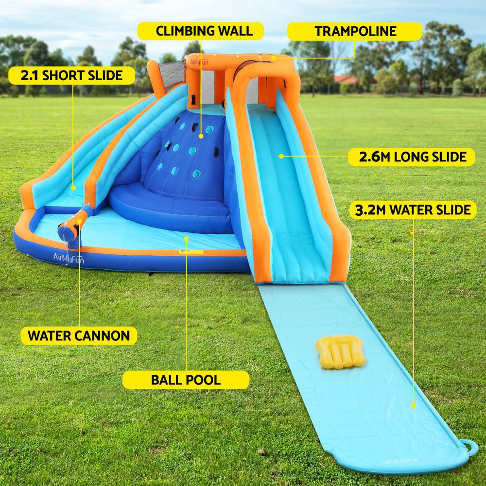 Kids Inflatable Pool Water Double Slide Park Jumping Castle