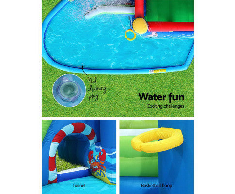 Happy Hop Inflatable Water Jumping Castle Bouncer Kid Toy Windsor Slide Splash