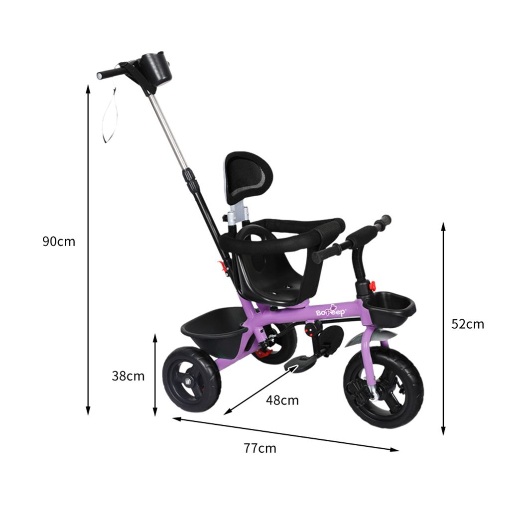 Baby Walker Kids Tricycle Ride On Trike Toddler Balance Bicycle Purple