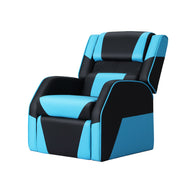 Kids Recliner Chair PU Leather Blue