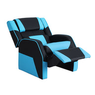 Kids Recliner Chair PU Leather Blue