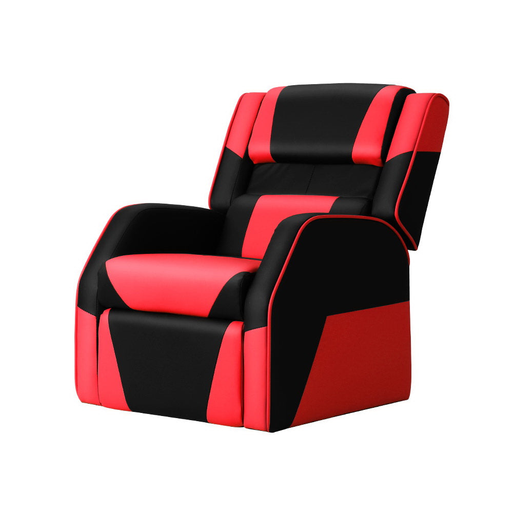 Kids Recliner Chair PU Leather Red