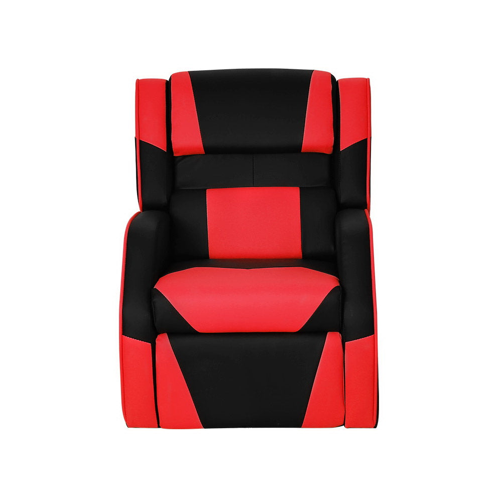 Kids Recliner Chair PU Leather Red