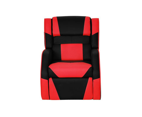 Kids Recliner Chair PU Leather Red