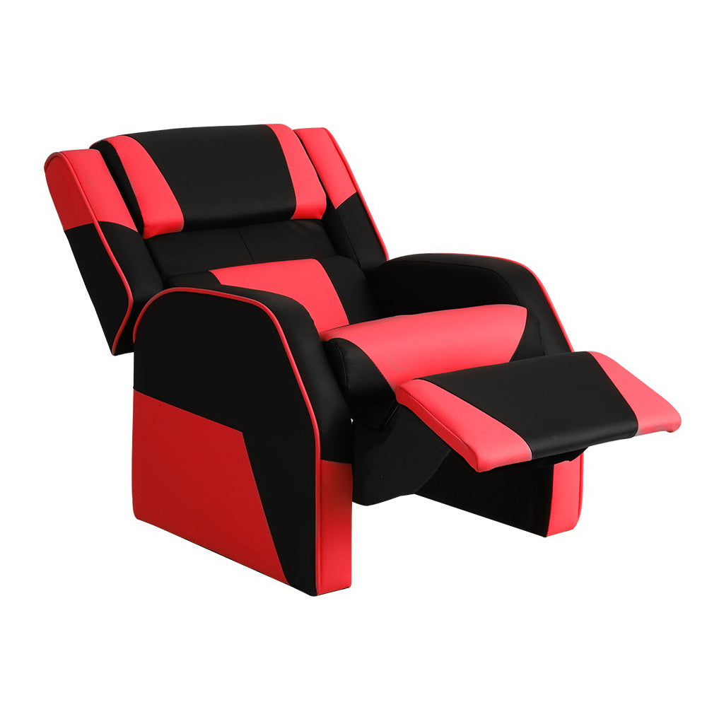 Kids Recliner Chair PU Leather Red