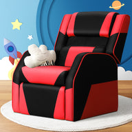 Kids Recliner Chair PU Leather Red