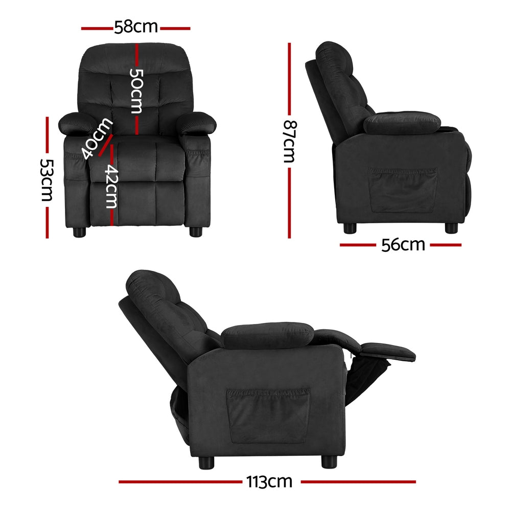 Kids Recliner Chair Black