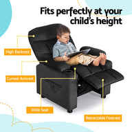 Kids Recliner Chair Black