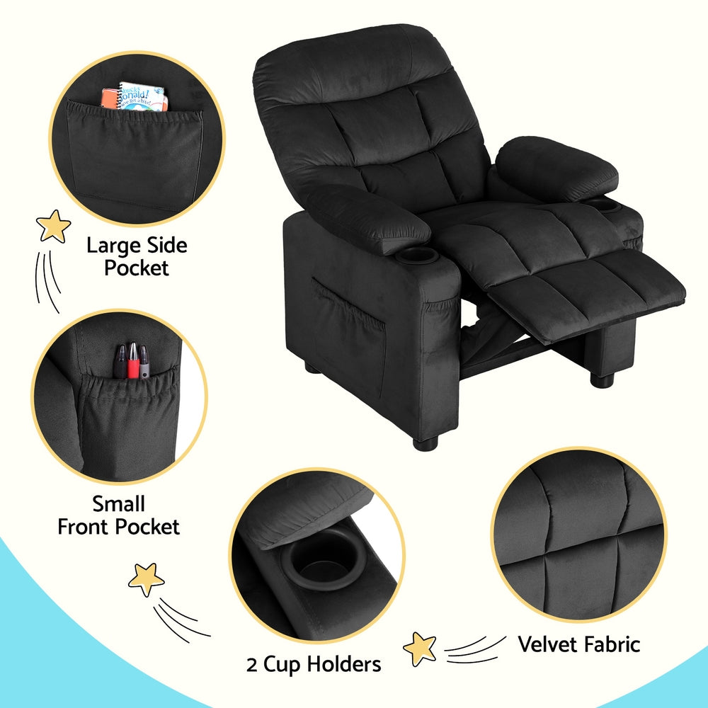 Kids Recliner Chair Black