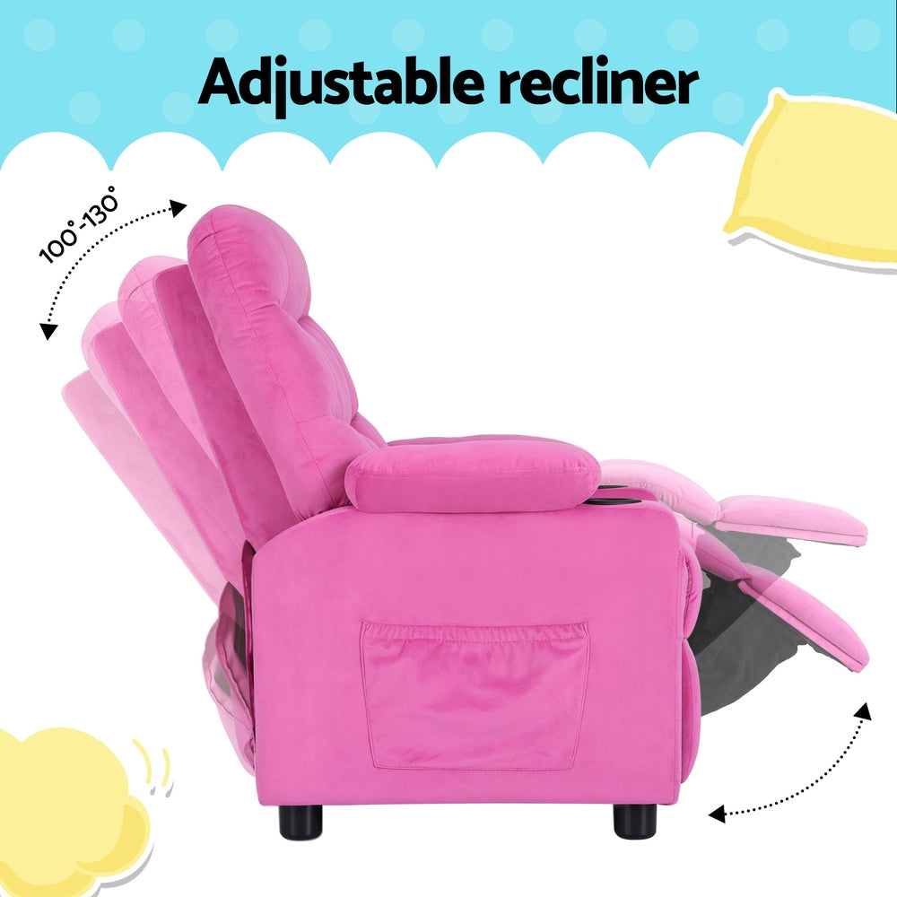 Kids Recliner Chair Pink