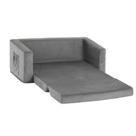 Convertible Sofa 2 Seater Children Flip Open Couch Lounger Grey - SM Everyday Living