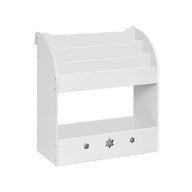 Kids Bookshelf Children Toy Storage Magazine Rack Organiser Bookcase White - SM Everyday Living