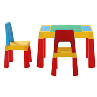 3PCS Kids Table and Chairs Set Activity Chalkboard Toys Storage Box Desk - SM Everyday Living