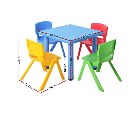 5 Piece Kids Table and Chair Set