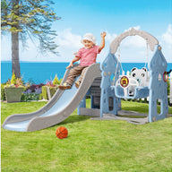 170cm Slide and Swing Set Playground Basketball Hoop Ring Outdoor Toys - SM Everyday Living