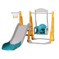 Kids Slide Swing Set Basketball