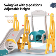 Kids Slide Swing Set Basketball