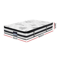 Bedding Algarve Euro Top Pocket Spring Mattress 34cm Thick Single - SM Everyday Living