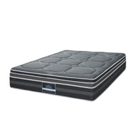 QUEEN Mattress Bed 7 Zone Dual Euro Top Pocket Spring Medium Firm