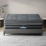 QUEEN Mattress Bed 7 Zone Dual Euro Top Pocket Spring Medium Firm