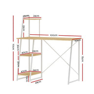 Computer Desk Laptop Table Bookshelf Desk Storage Rack Home Study Office - SM Everyday Living