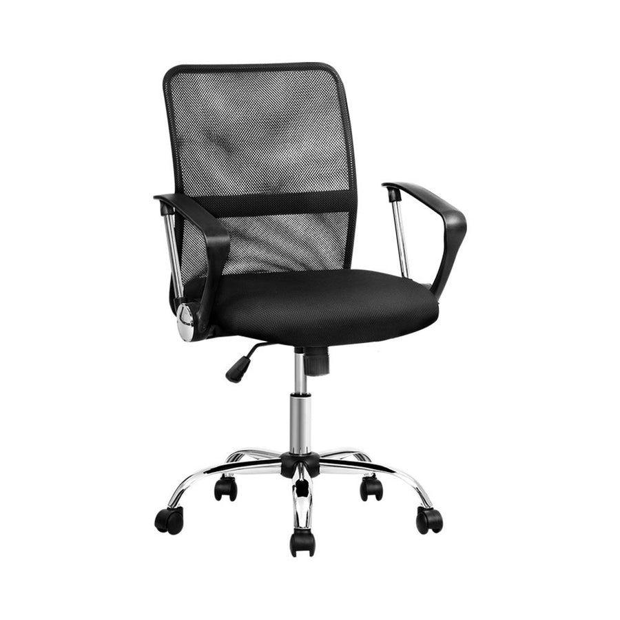 Mesh Office Chair Mid Back Black