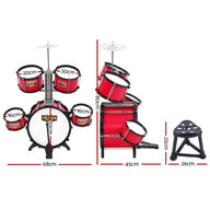 7 Drum Set Junior Drums Kit Musical Play Toys Childrens Mini Big Band - SM Everyday Living