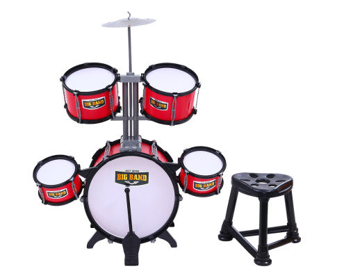 7 Drum Set Junior Drums Kit Musical Play Toys Childrens Mini Big Band - SM Everyday Living