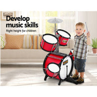 7 Drum Set Junior Drums Kit Musical Play Toys Childrens Mini Big Band - SM Everyday Living